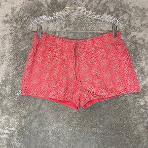 Victorias Secret Women Y2K Eyelet Flower Paperbag Pull On Casual Lounge Short S